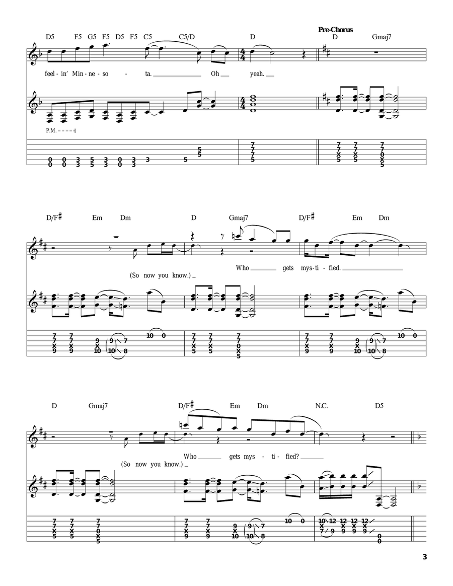 Outshined Outshined Acoustic Guitar scores gallery preview page 3