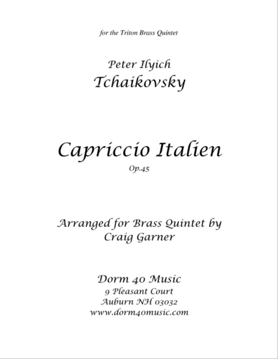Capriccio Italien, Op. 45 Brass Ensemble scores gallery preview page 1