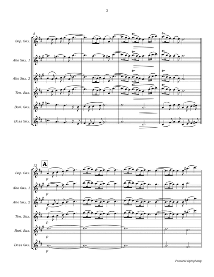 Pastoral Symphony from Messiah for Saxophone Choir image number null