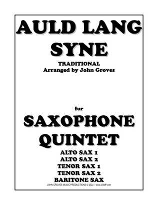 Auld Lang Syne - Saxophone Quintet