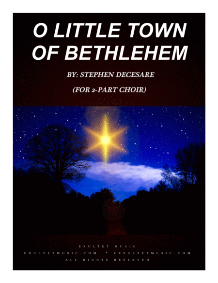 O Little Town Of Bethlehem (for 2-part choir) image number null