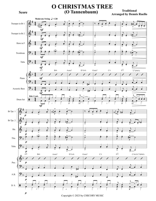 O Christmas Tree ( O Tannenbaum) - Brass Quintet - Intermediate Level
