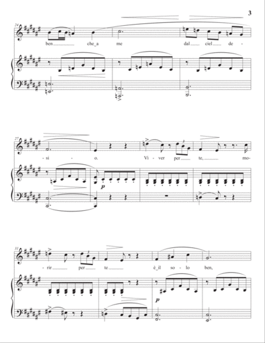 DONIZETTI: Eterno Amore e fè (transposed to F-sharp major) Voice scores gallery preview page 4