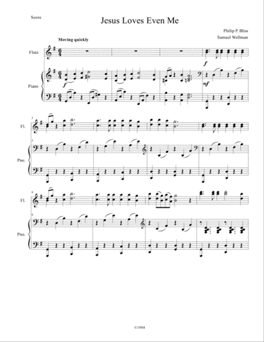 Jesus Loves Even Me Piano scores gallery preview page 1
