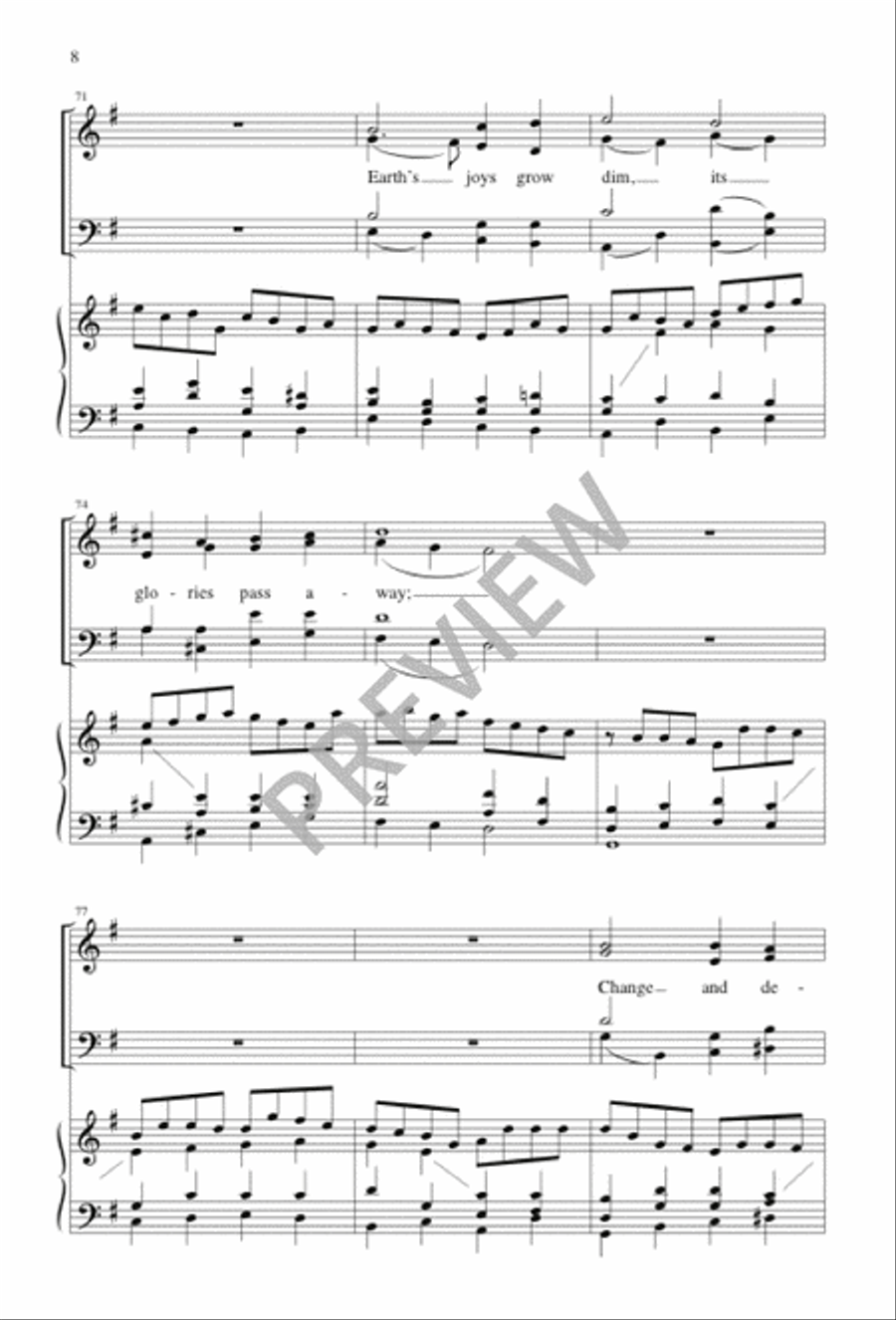 Abide with Me Abide with Me 4-Part scores gallery preview page 8