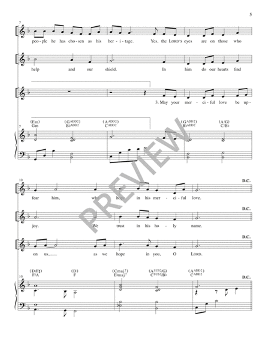 Seven Wedding Psalms Piano Accompaniment scores gallery preview page 5