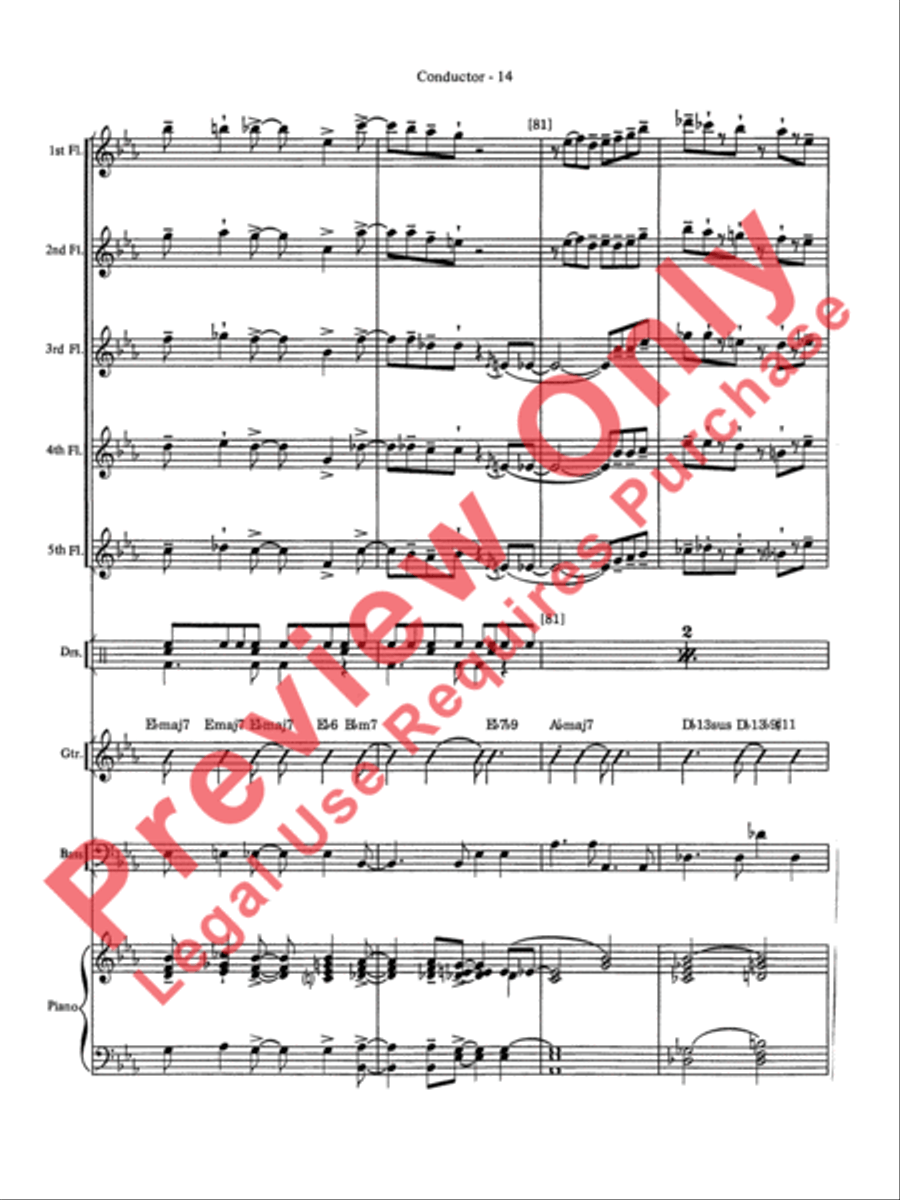 Over the Rainbow Flute Choir scores gallery preview page 15