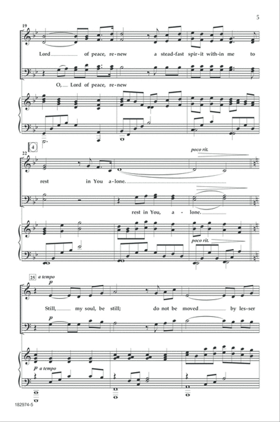Still, My Soul, Be Still 4-Part scores gallery preview page 4