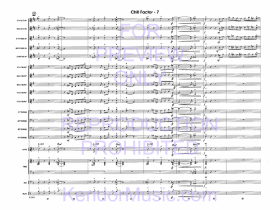 Chill Factor (Full Score) Jazz Ensemble scores gallery preview page 9