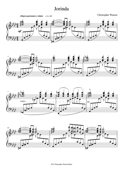 Jorinda (from 'Fairy Tale Suite') - for Solo Piano