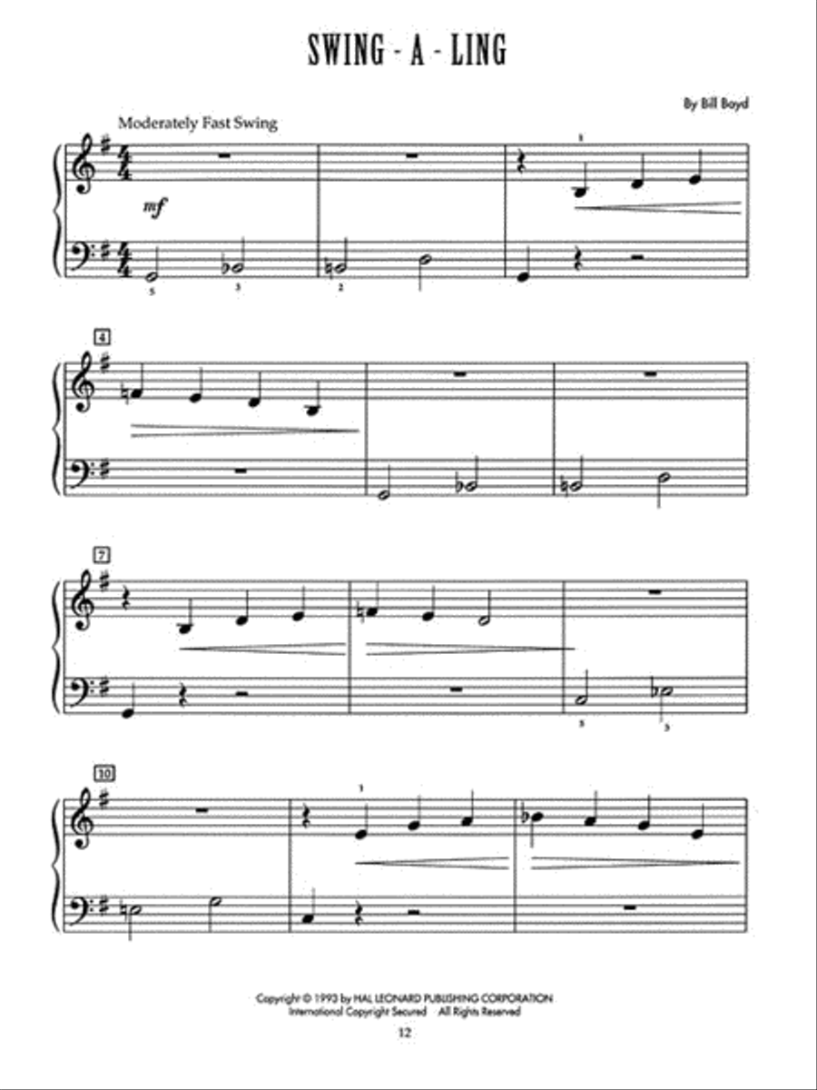 Jazz Starters - Easy Piano Piano Method scores gallery preview page 6