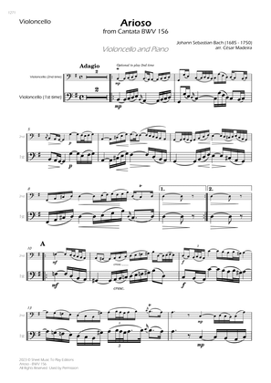 Book cover for Arioso (BWV 156) - Cello and Piano (Individual Parts)