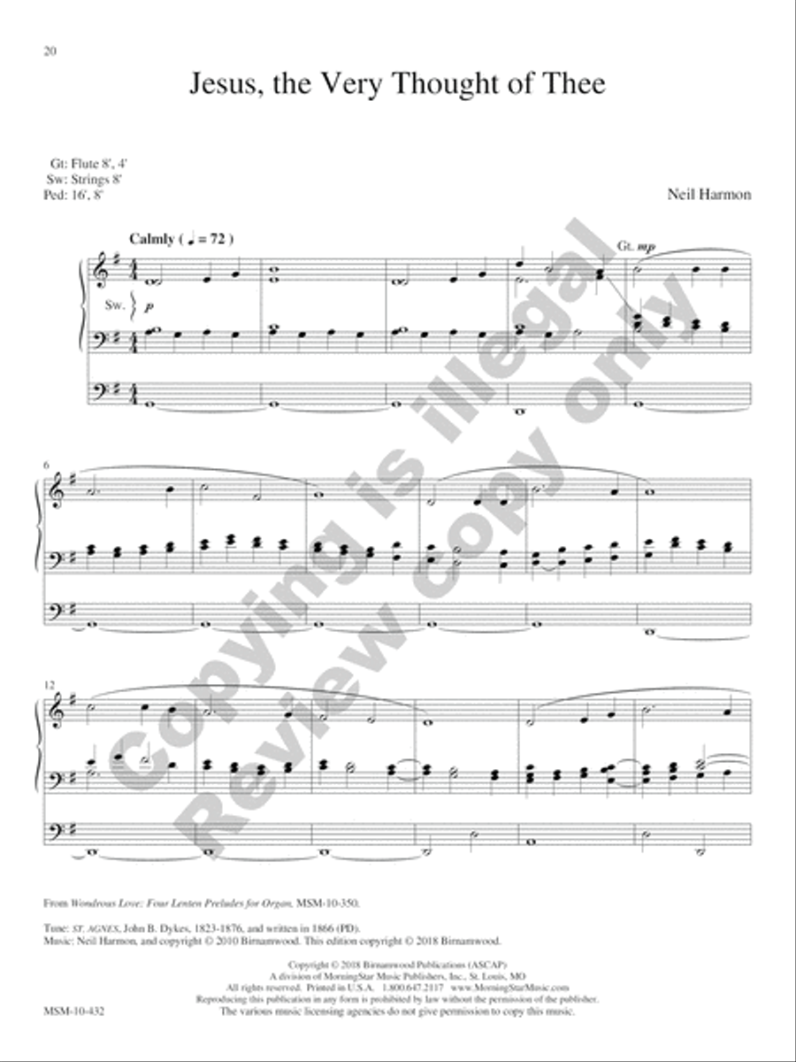 In Memoriam: Funeral Music for Organ Organ Solo scores gallery preview page 26