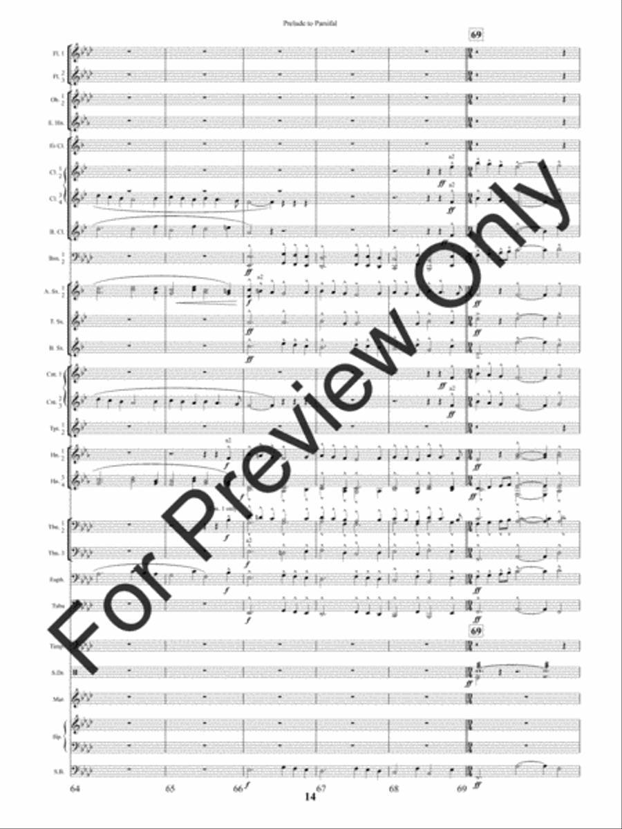 Prelude to Parsifal (Score) Concert Band scores gallery preview page 17