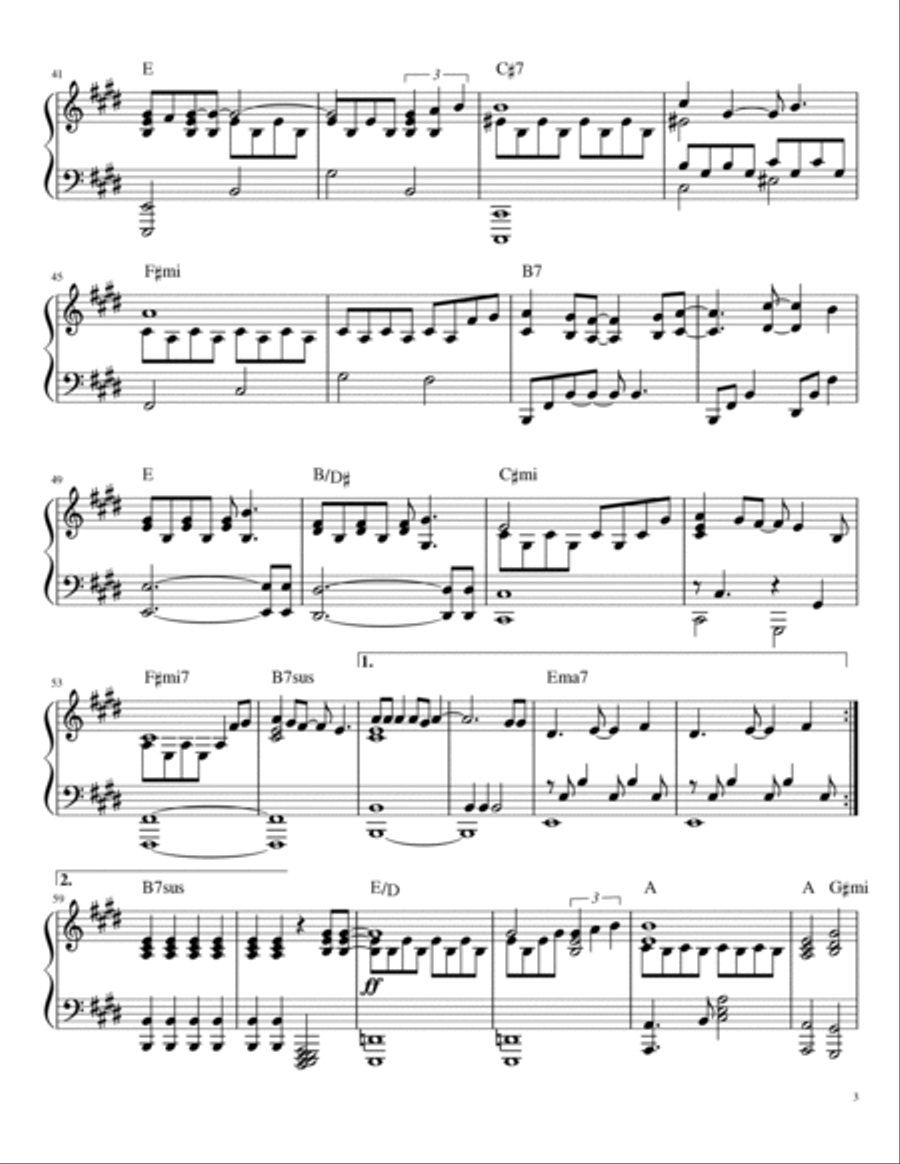 All I Ask Piano Solo scores gallery preview page 3