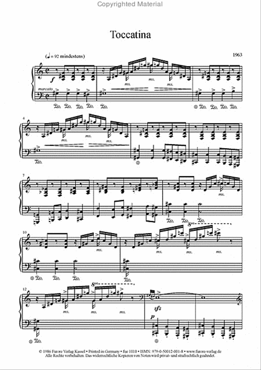 Zwei Klavierstucke: Toccatina-Tonkette Harpsichord scores gallery preview page 2