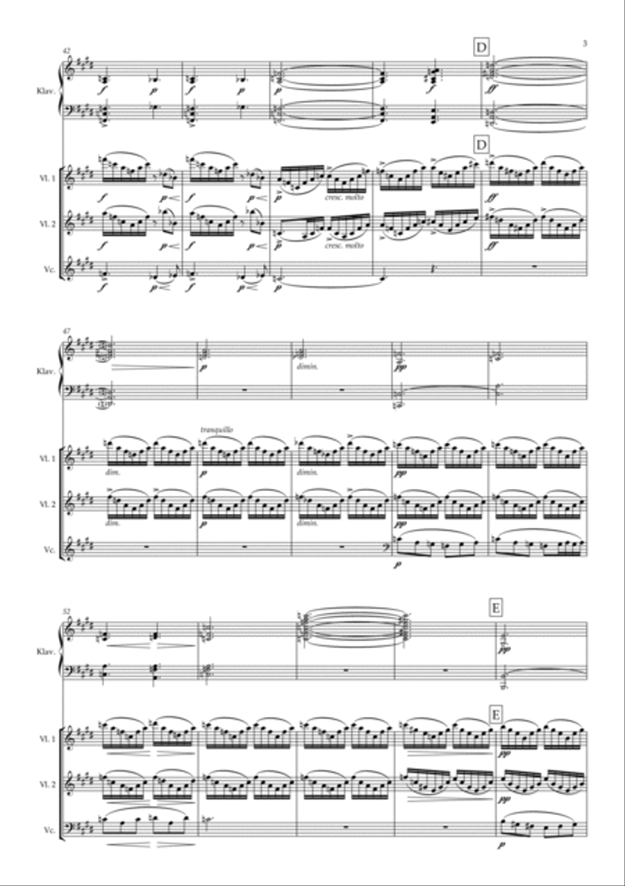Morgenstimmung / Morning mood Piano Trio scores gallery preview page 3