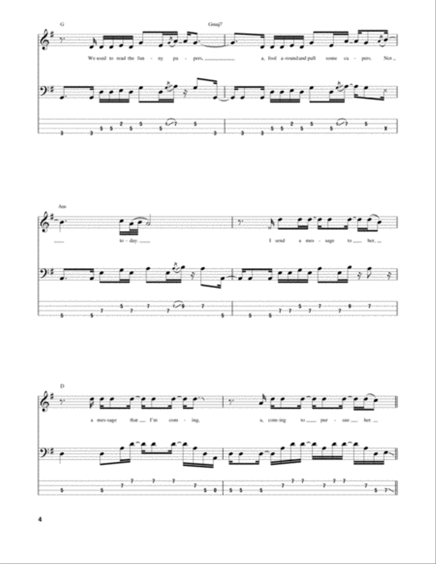 Police Station Police Station Bass Guitar Tablature scores gallery preview page 4