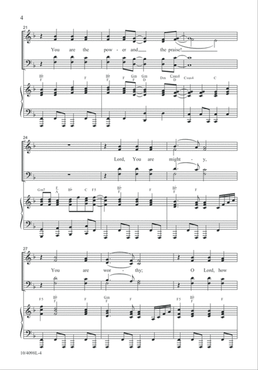 How Excellent Are Your Ways 4-Part scores gallery preview page 5