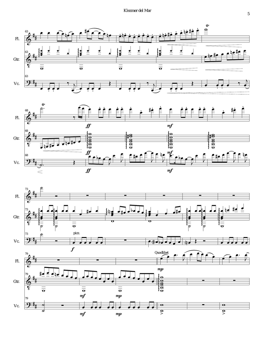 Klezmer del Mar Small Ensemble scores gallery preview page 5