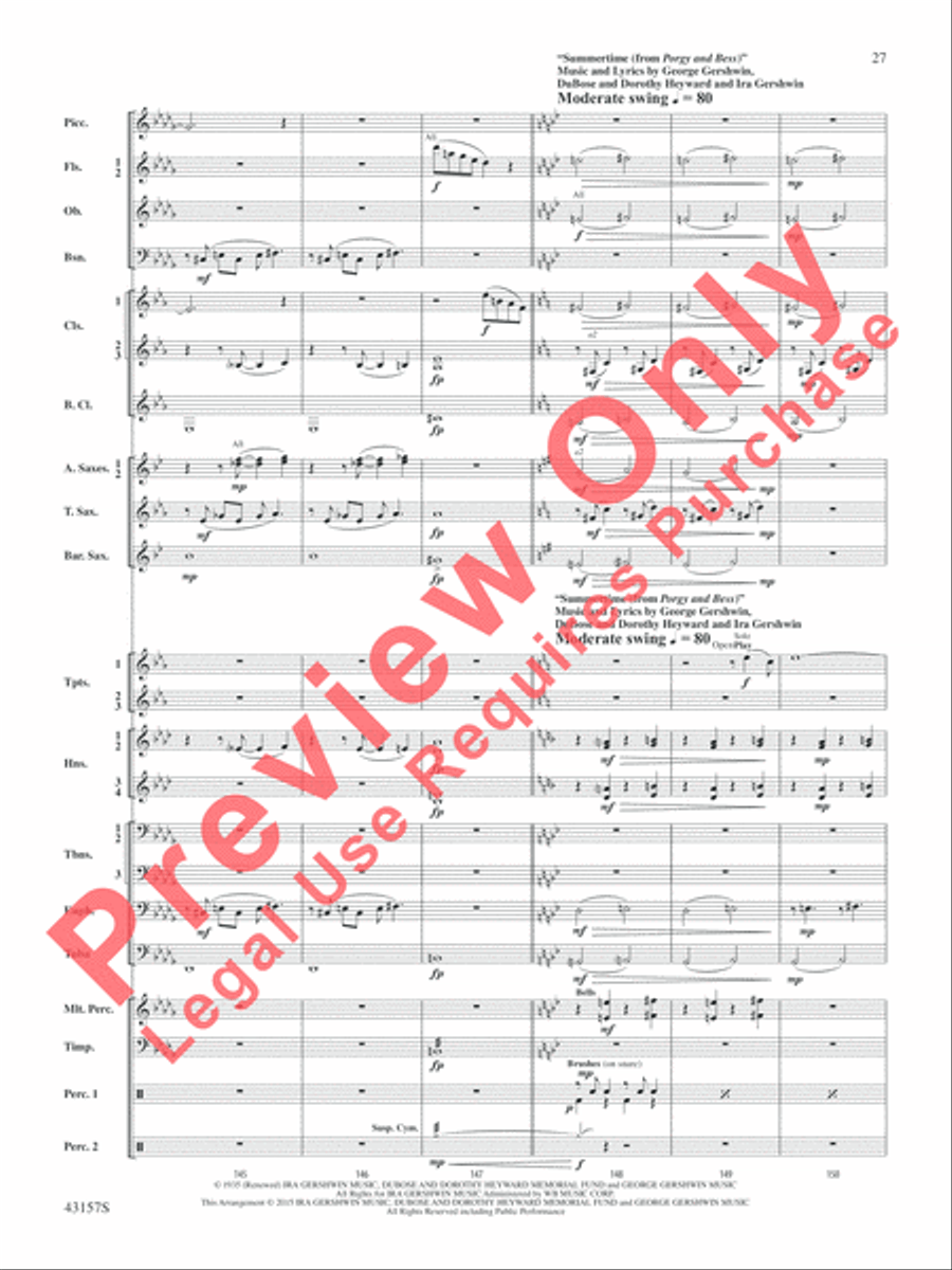 Gershwin by George! Gershwin by George! Concert Band scores gallery preview page 28