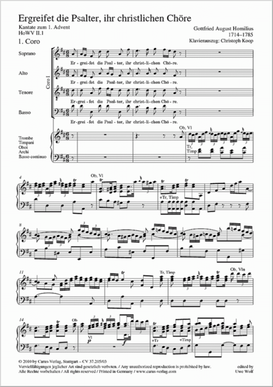 Ergreifet die Psalter, ihr christlichen Chore 4-Part scores gallery preview page 30