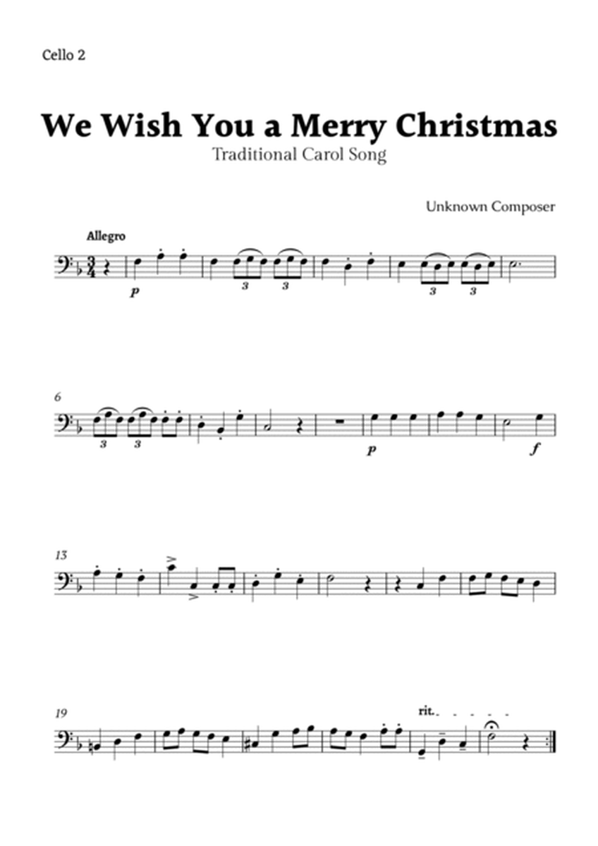 We Wish you a Merry Christmas for Violoncello Quartet image number null