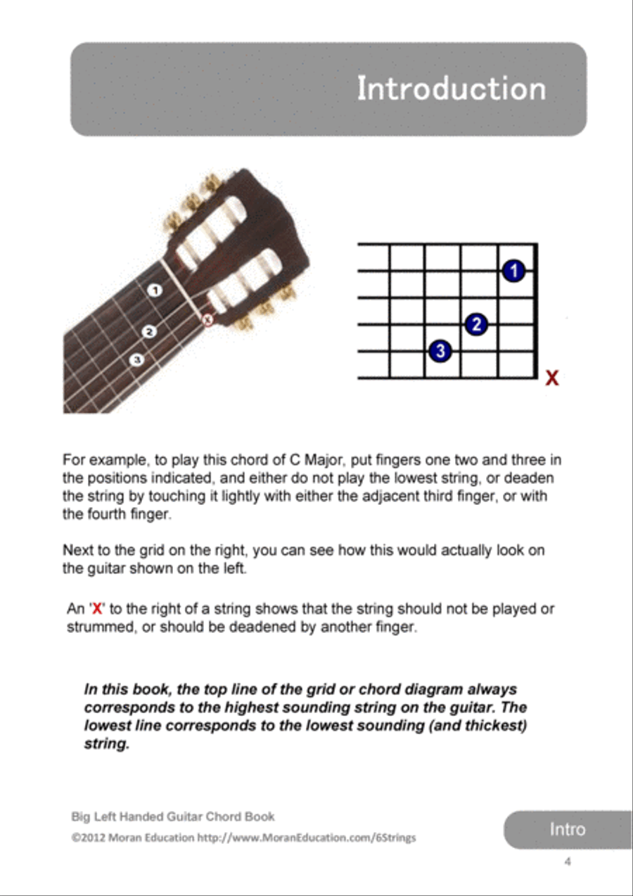 Big Left Handed Guitar Chord Book Guitar Solo scores gallery preview page 4