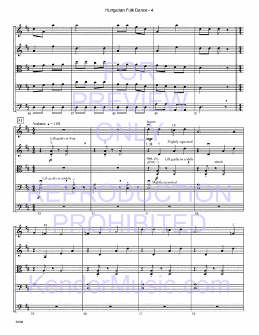 Hungarian Folk Dance Hungarian Folk Dance String Orchestra scores gallery preview page 5
