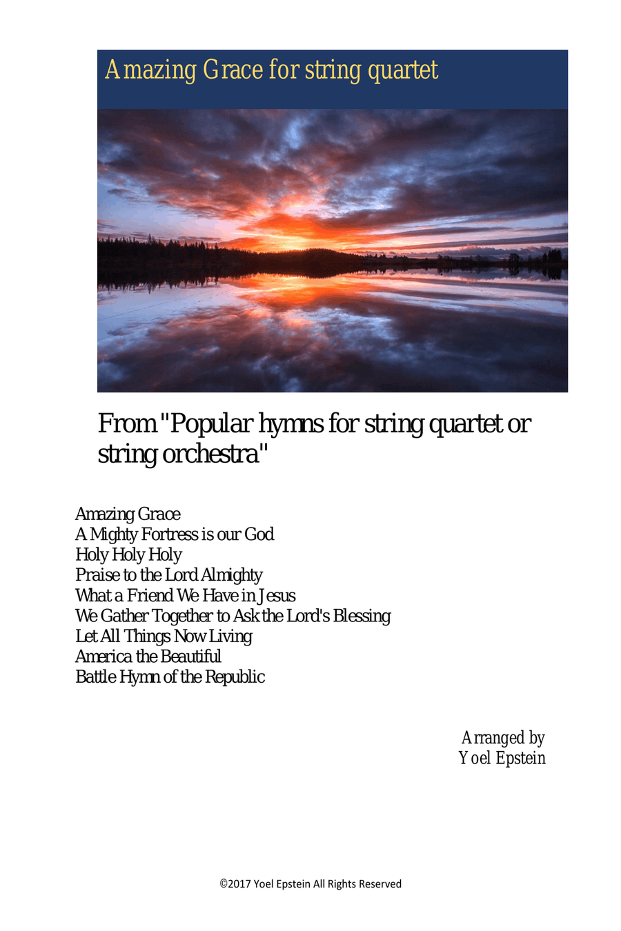 Amazing Grace for String Quartet String Quartet scores gallery preview page 1