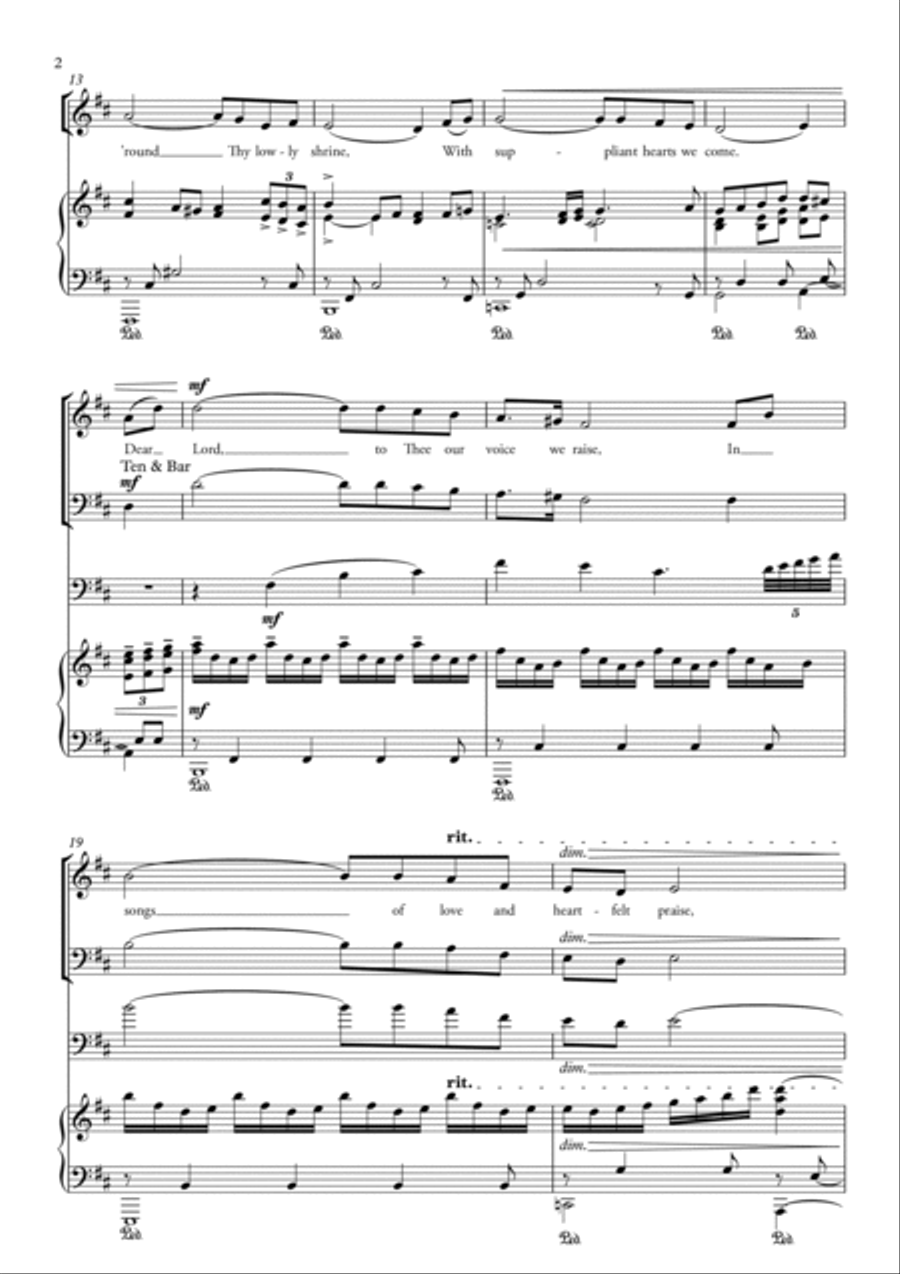 Sweet Sacrament Divine 4-Part scores gallery preview page 3