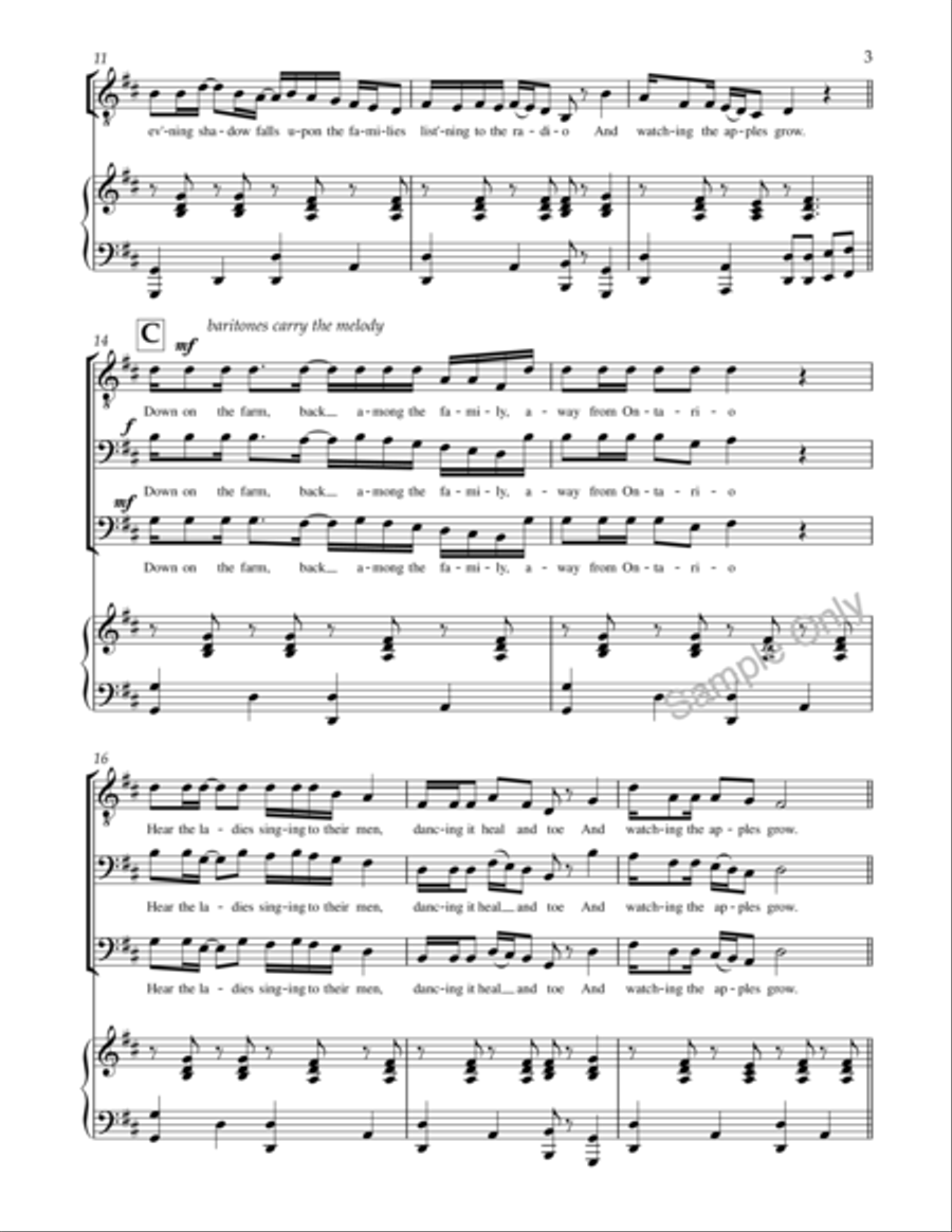 Watching The Apples Grow 3-Part scores gallery preview page 3