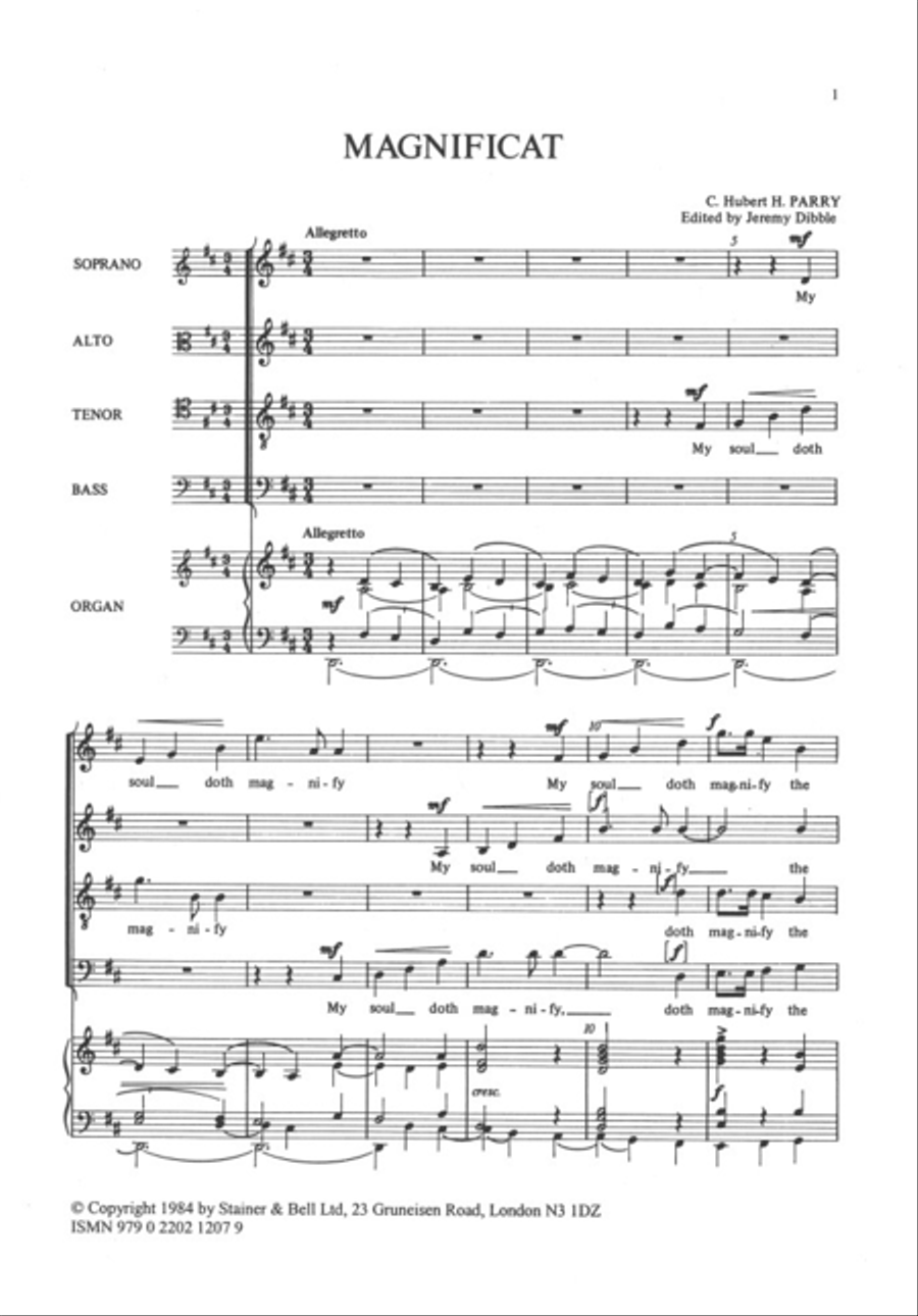Evening Service No. 2 in D 4-Part scores gallery preview page 2