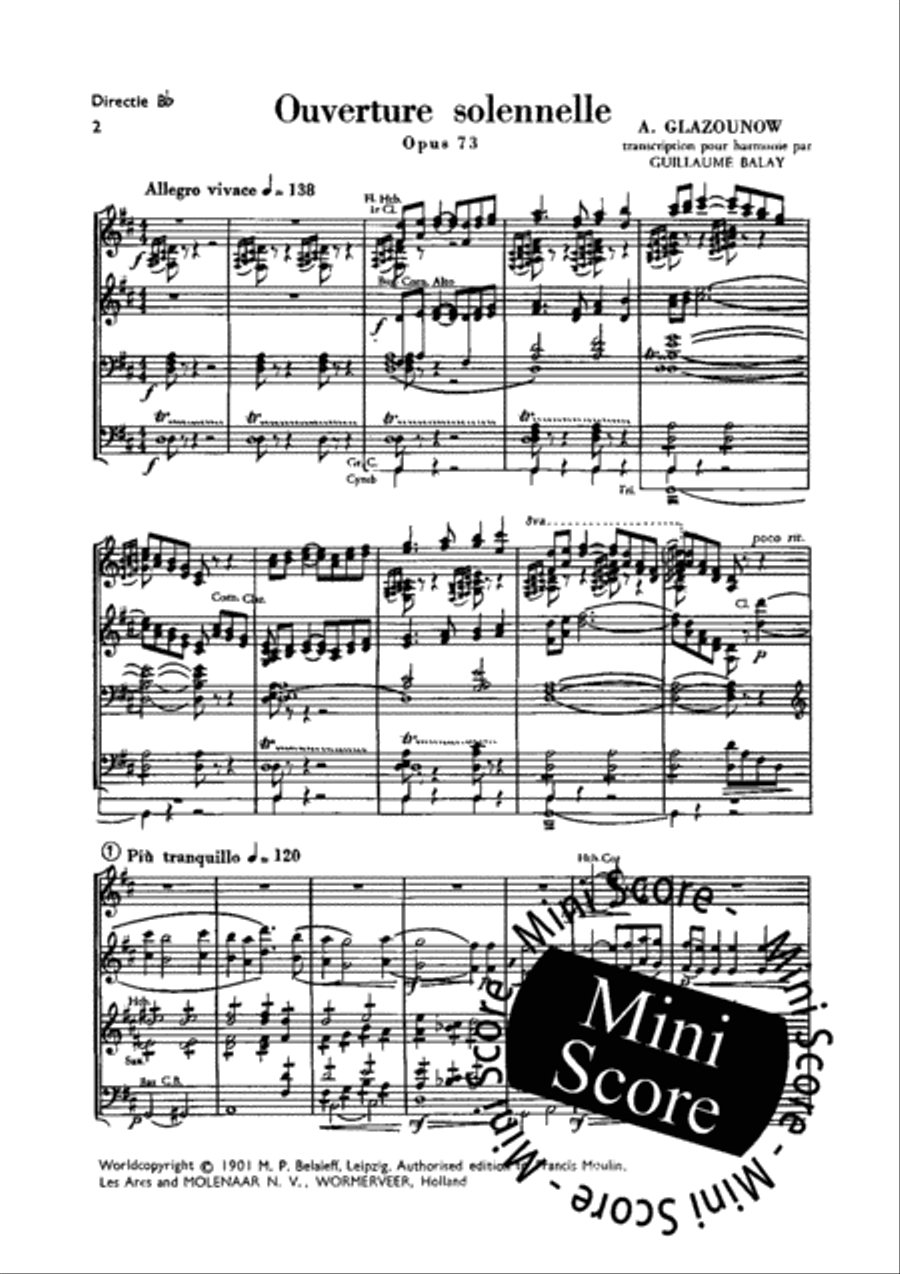 Ouverture Solennelle Concert Band scores gallery preview page 4