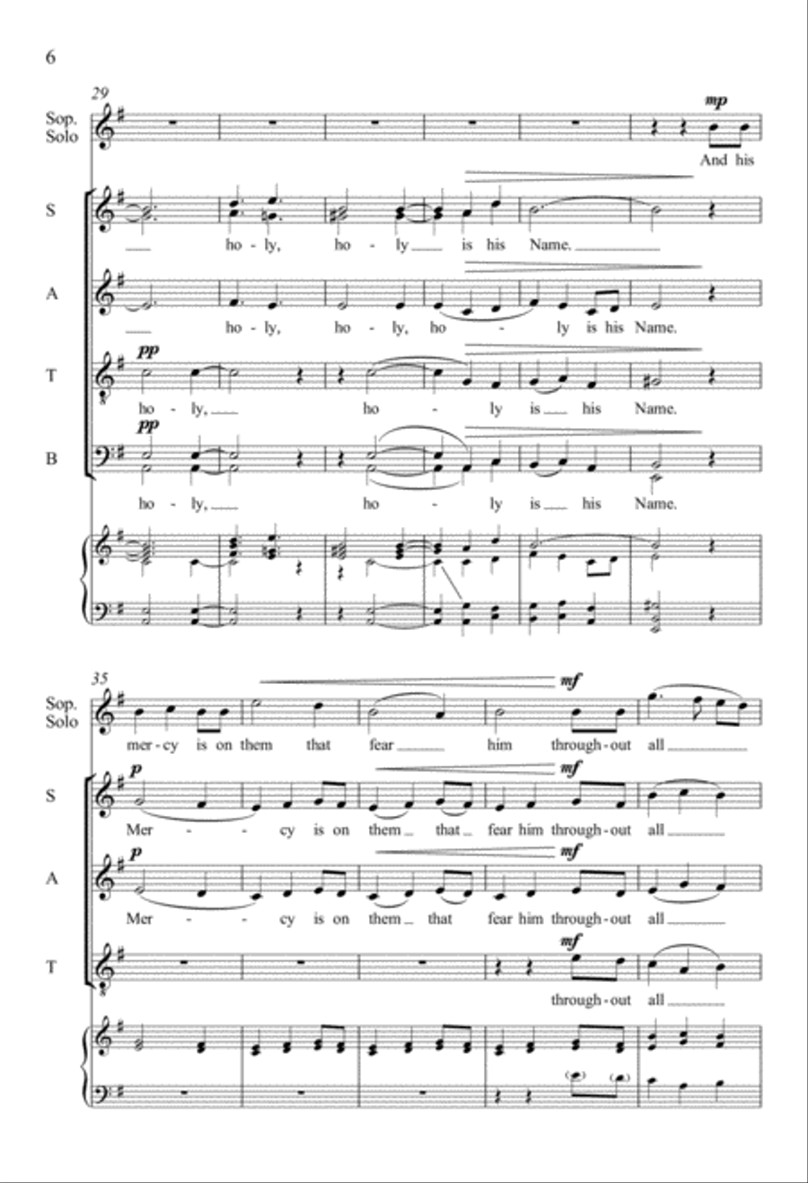 Magnificat and Nunc dimittis (The Saint Benedict Service) 4-Part scores gallery preview page 6