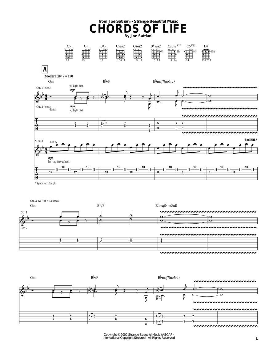 Chords Of Life Acoustic Guitar scores gallery preview page 1