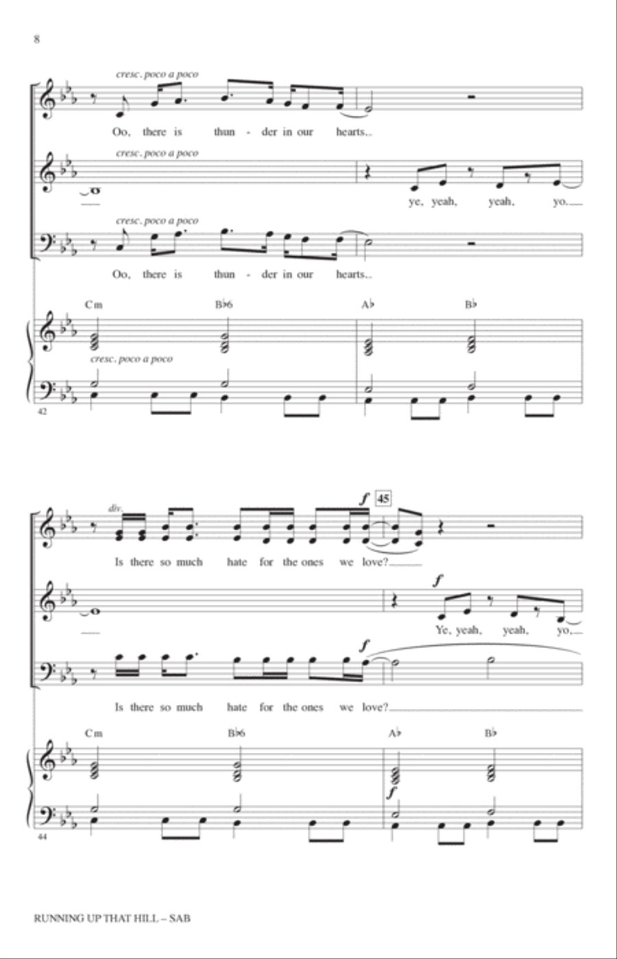Running Up That Hill (arr. Roger Emerson) 3-Part scores gallery preview page 7