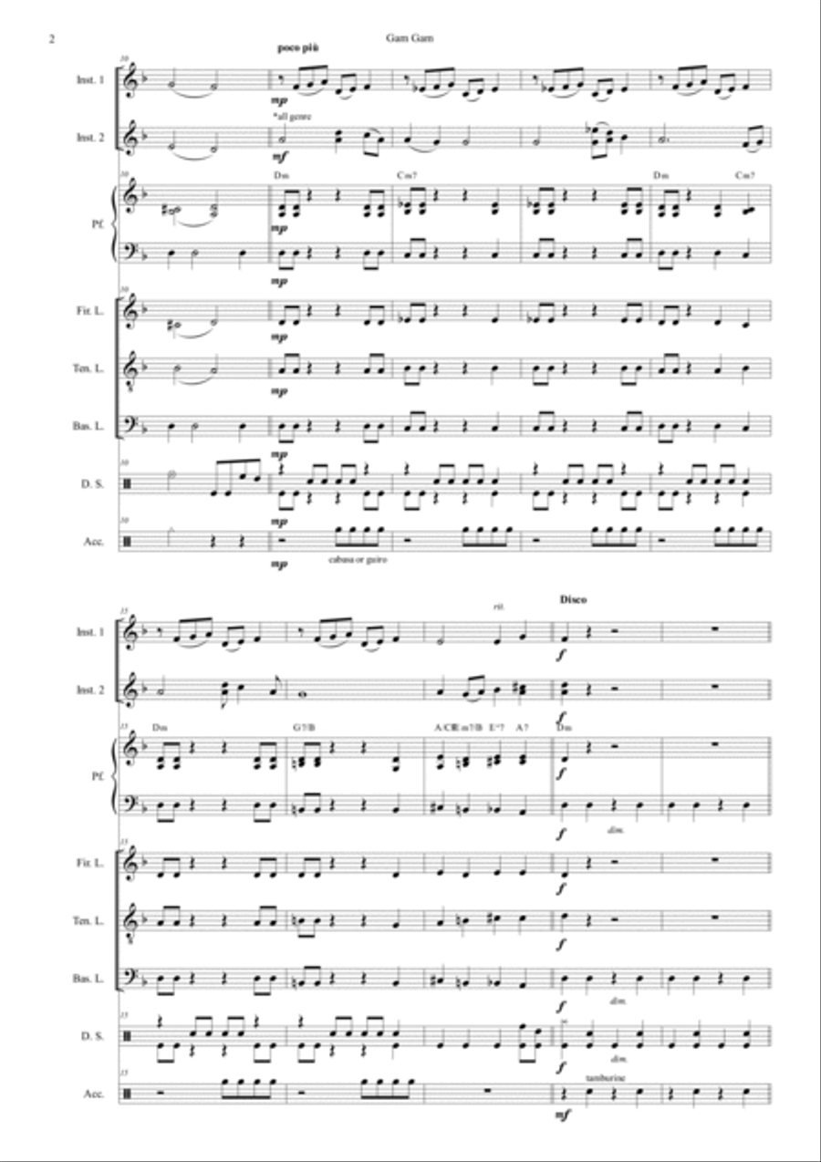 Gam Gam Chamber Music scores gallery preview page 6