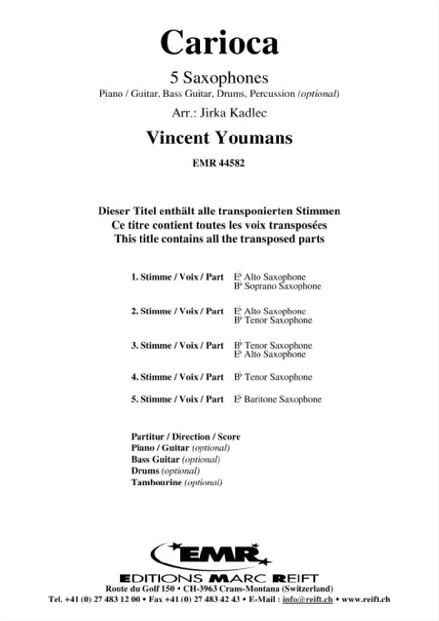Carioca Saxophone Quintet scores gallery preview page 2