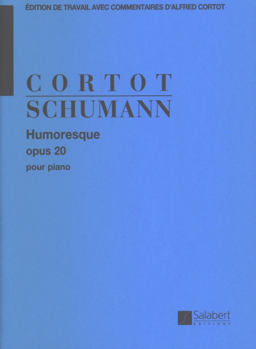 Humoresque Opus 20 - Pour Piano (Cortot)