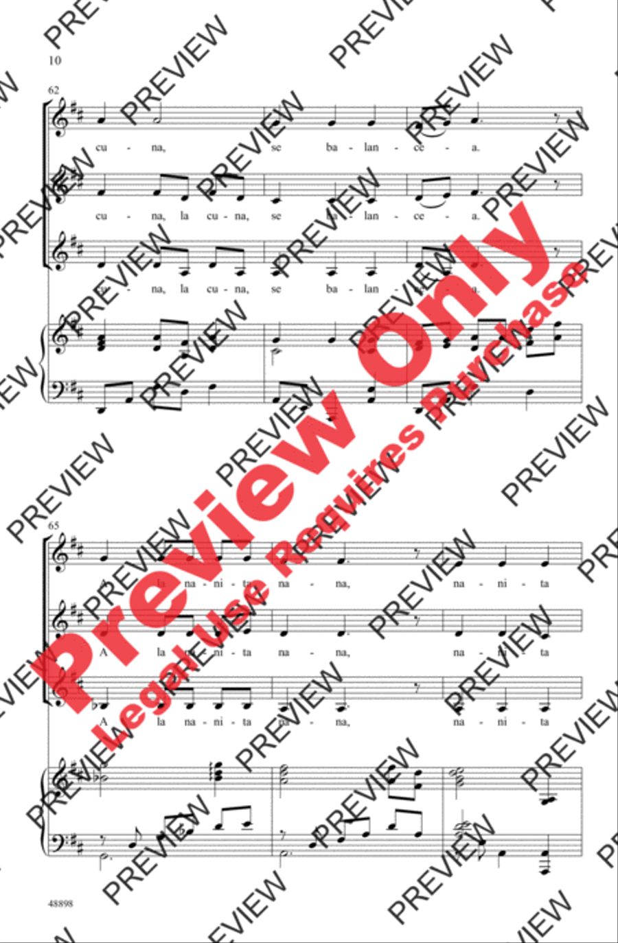 A La Nanita Nana A La Nanita Nana Women's Choir scores gallery preview page 10