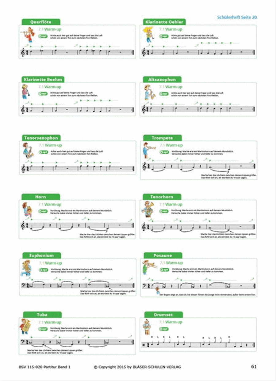 Gemeinsam Lernen & Spielen 1 Partitur Concert Band scores gallery preview page 6