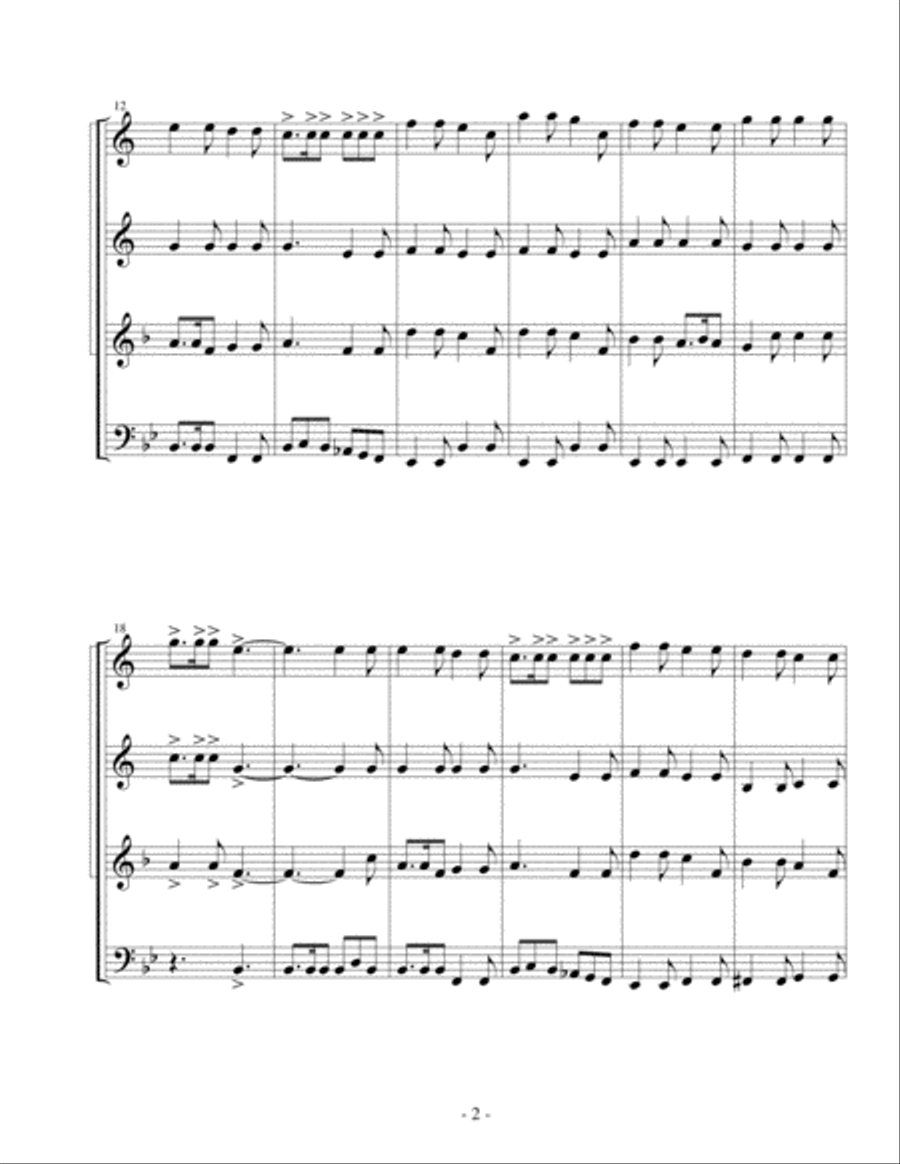 Makkpuszta - Hunt music Brass Ensemble scores gallery preview page 2