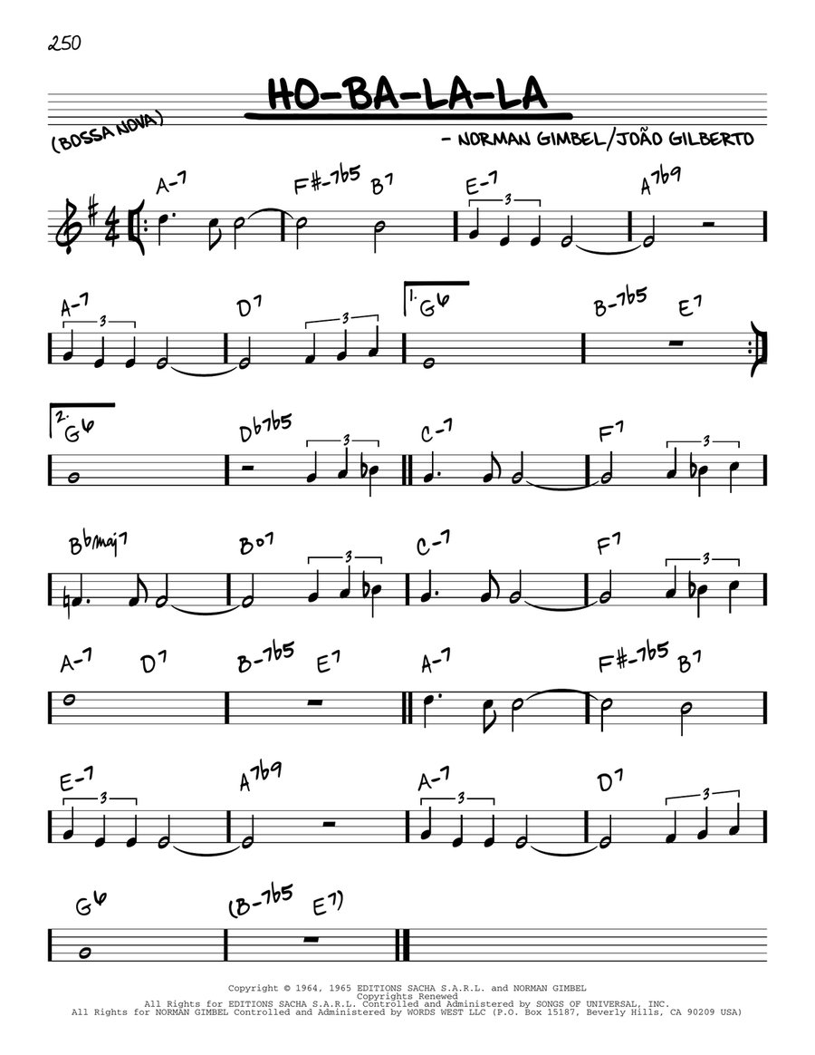 Ho-Ba-La-La Piano scores gallery preview page 1