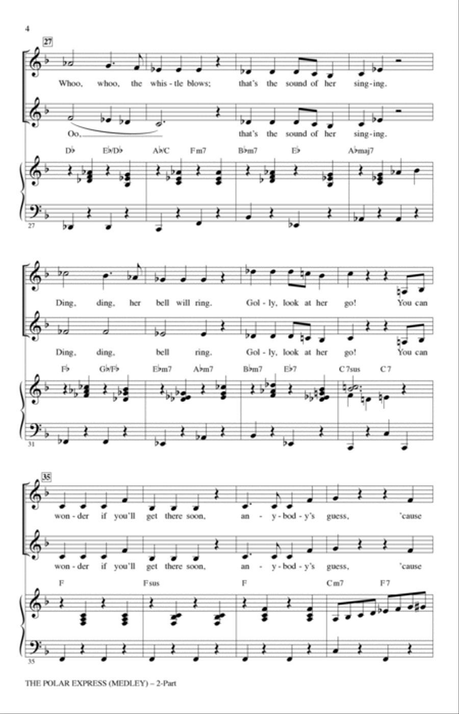 The Polar Express (Holiday Medley) (arr. Audrey Snyder) 2-Part scores gallery preview page 3