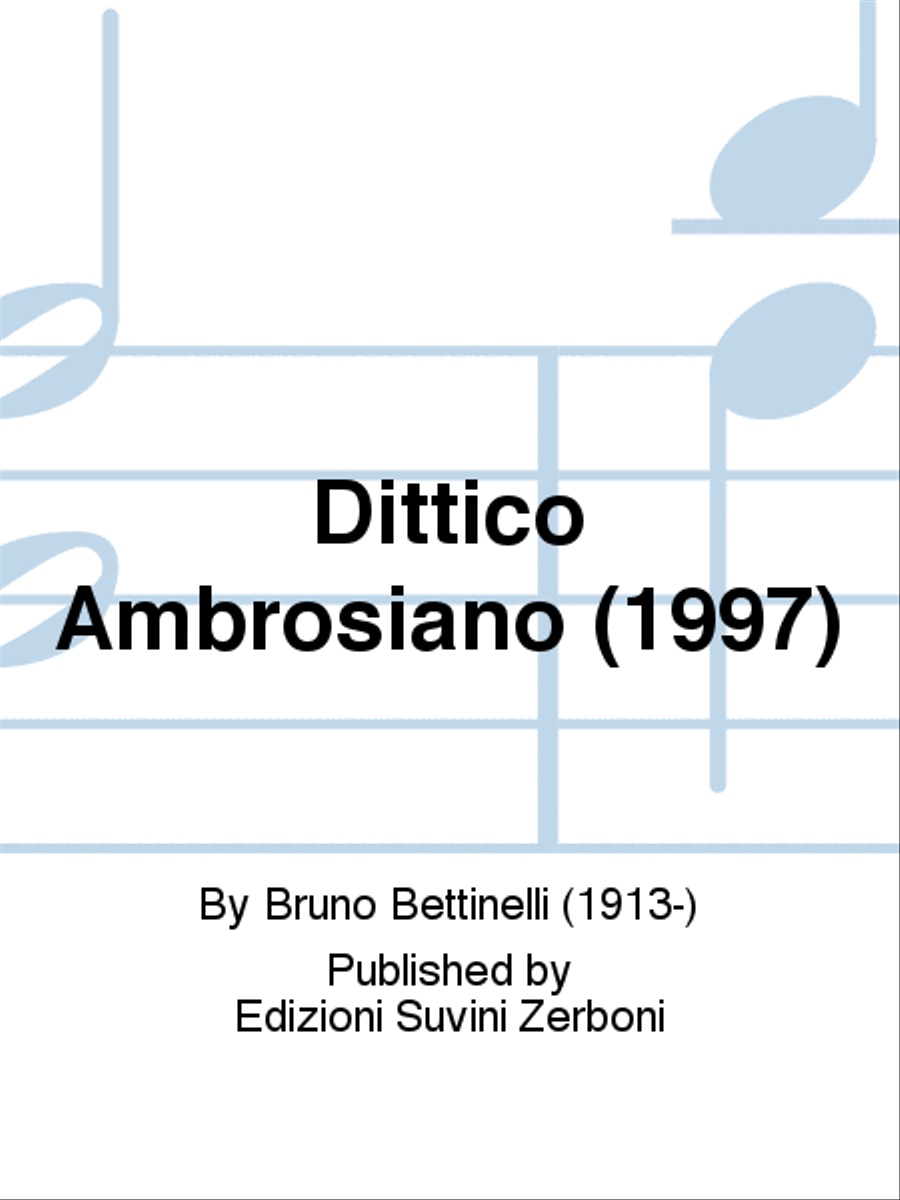 Dittico Ambrosiano (1997) A Cappella scores gallery preview page 1