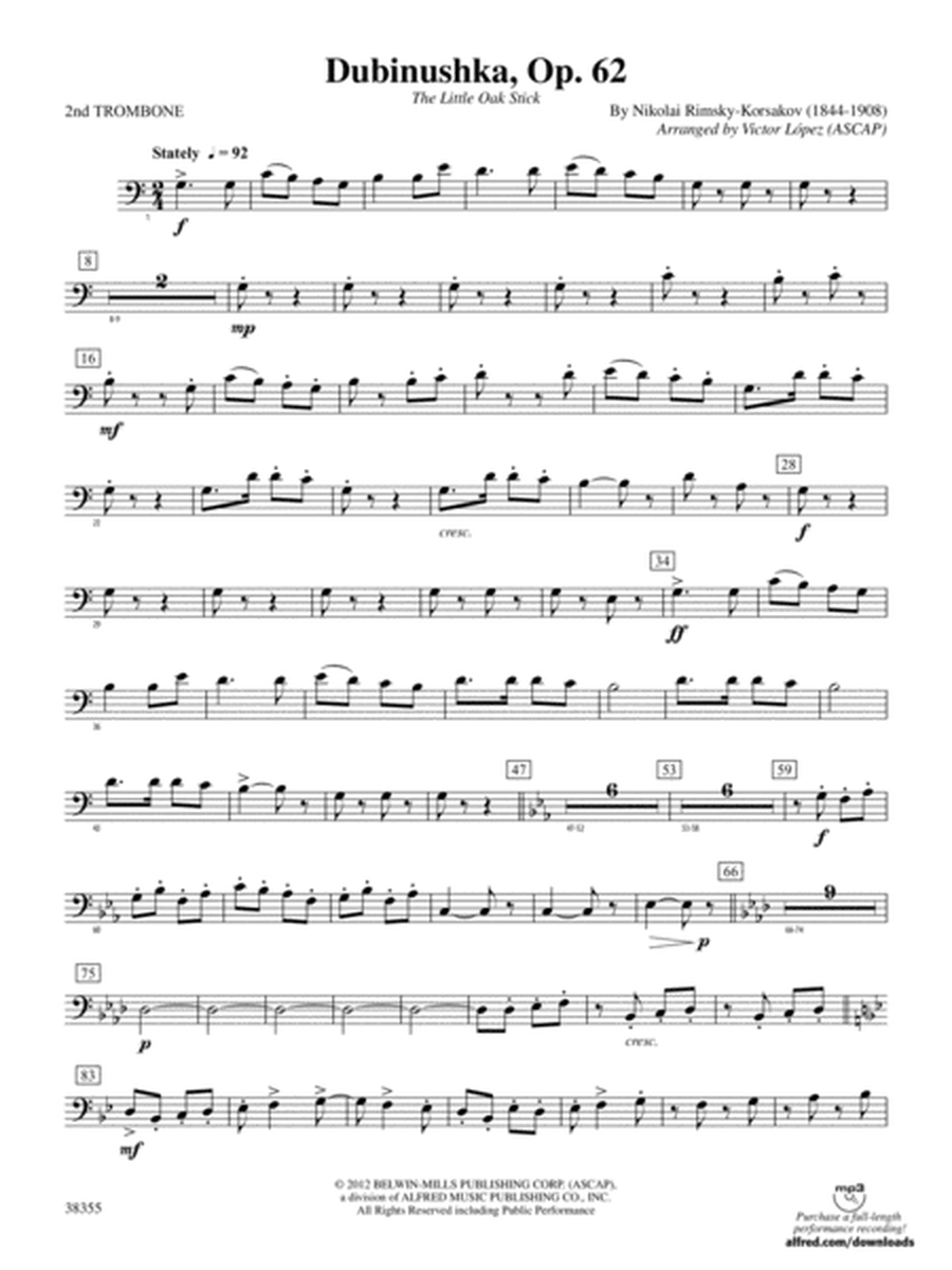Dubinushka, Op. 62: 2nd Trombone