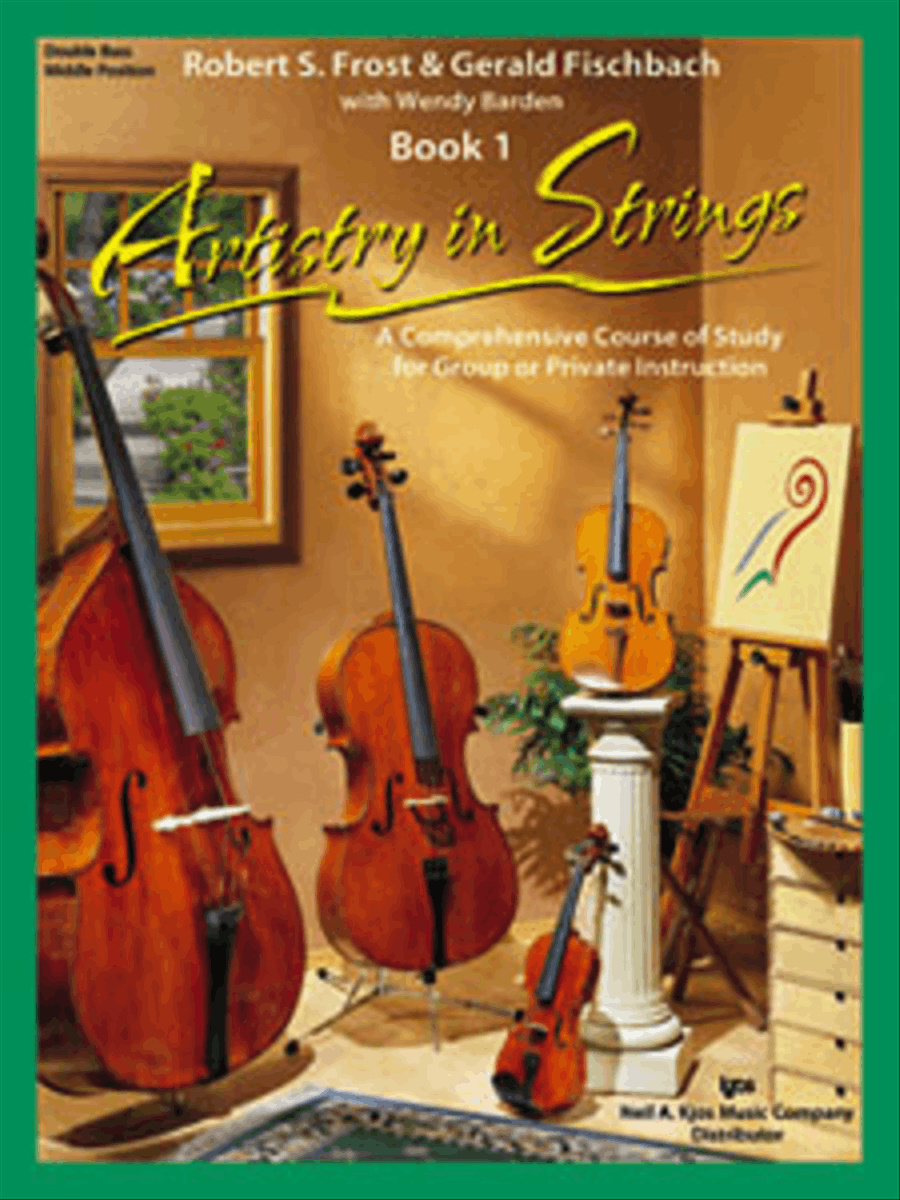 Artistry In Strings, Book 1 - Double Bass-Middle Position (Book Only) String Methods scores gallery preview page 1