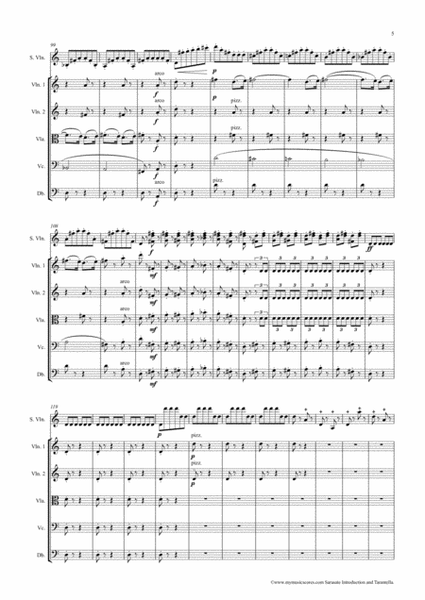 Sarasate Introduction and Tarantella for Violin and String Orchestra image number null
