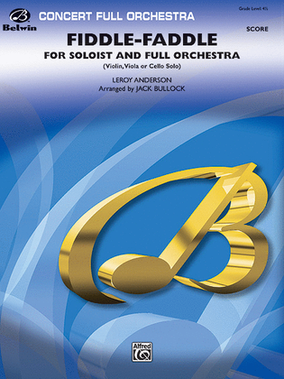 Book cover for Fiddle-Faddle for Soloist and Full Orchestra (score only)
